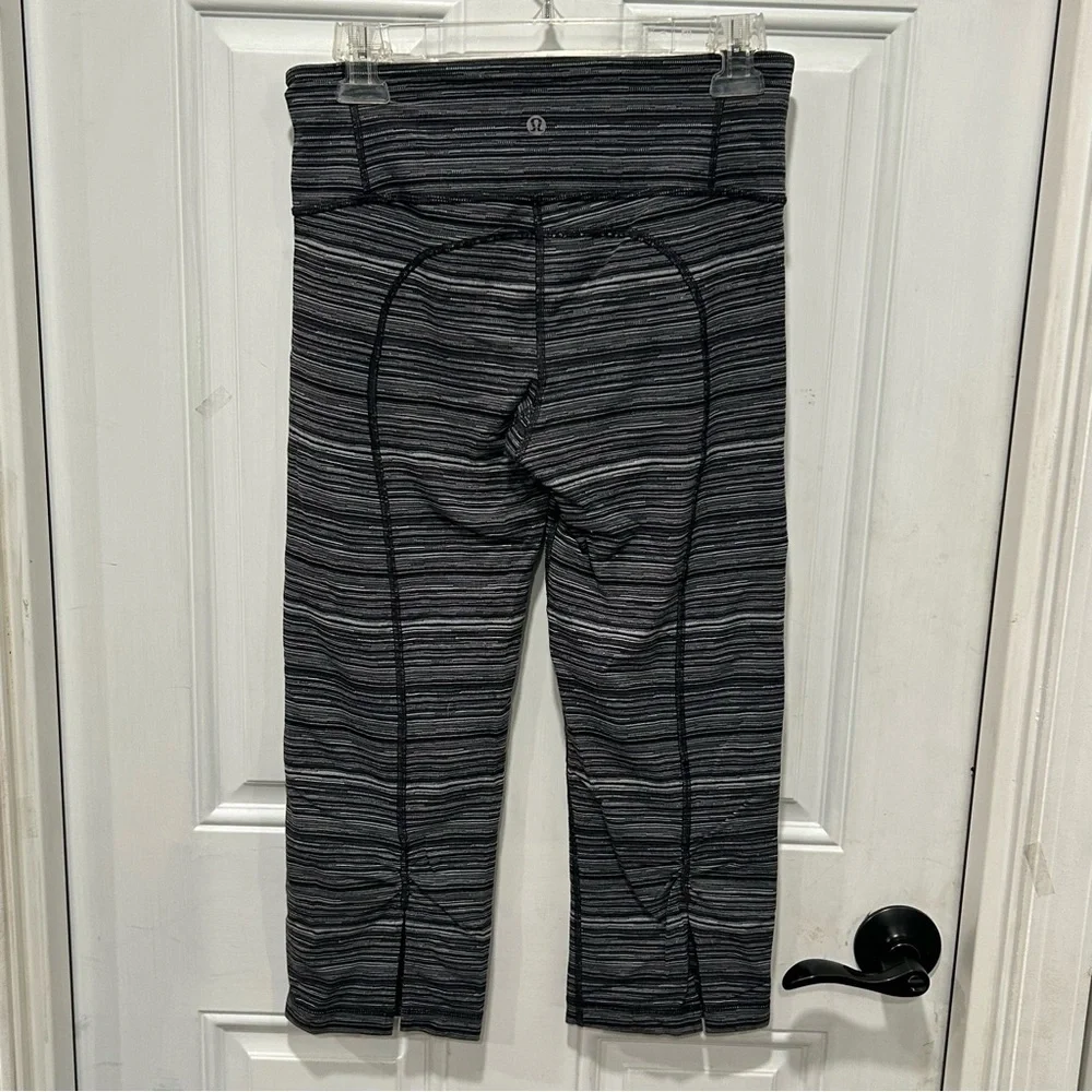 Lululemon Athletica Wunder II High Waist Cropped Melange Leggings, grey, Sz 6